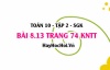 Bài 8.13 trang 74 Toán 10 tập 2 Kết nối tri thức: Tìm hệ số trong khai triển nhị thức Newton